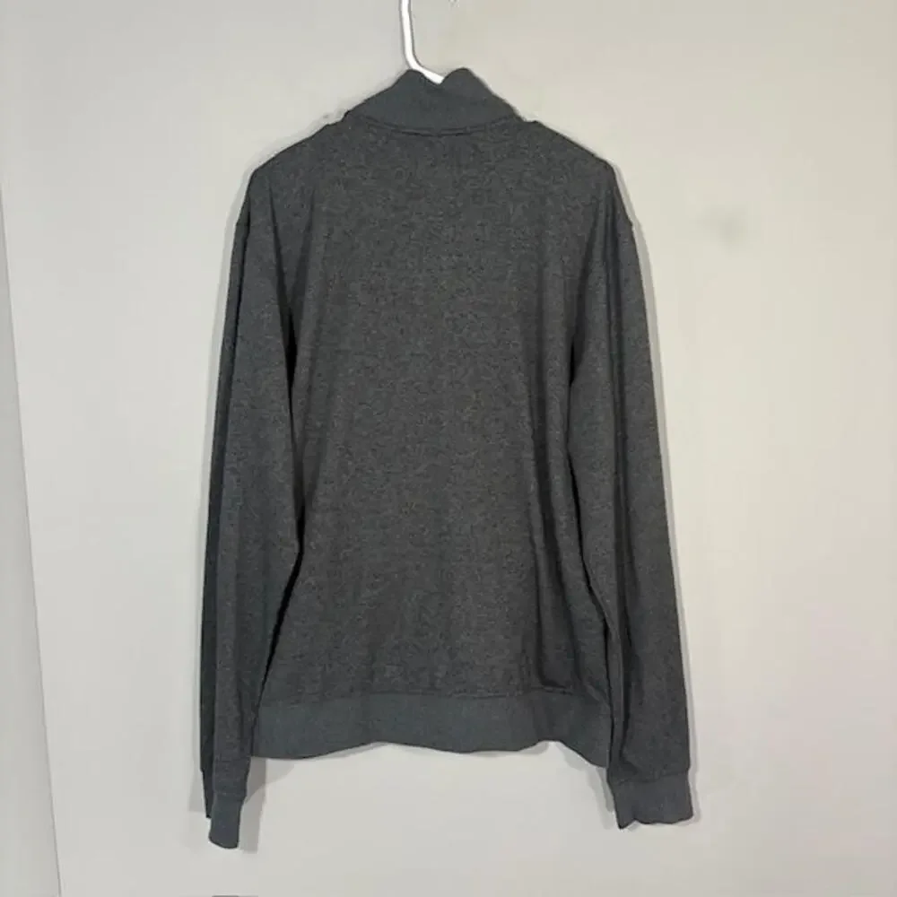 Vuori Track Jacket Mens Large Gray Full Zip Knit Lightweight Sport Athletic